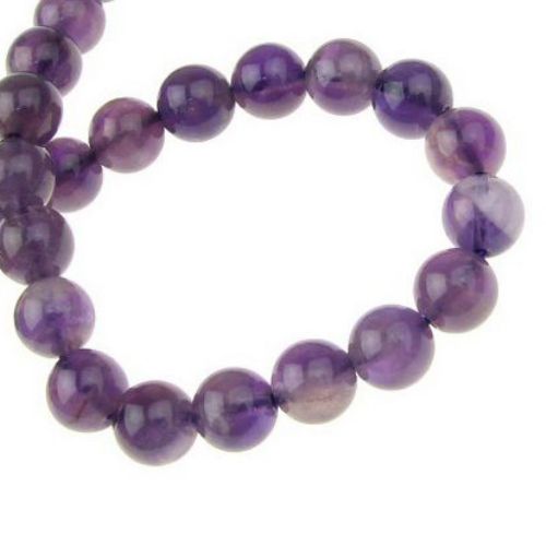 Gemstone Beads Strand, Amethyst, Round, Grade A, 6mm, 66 cm