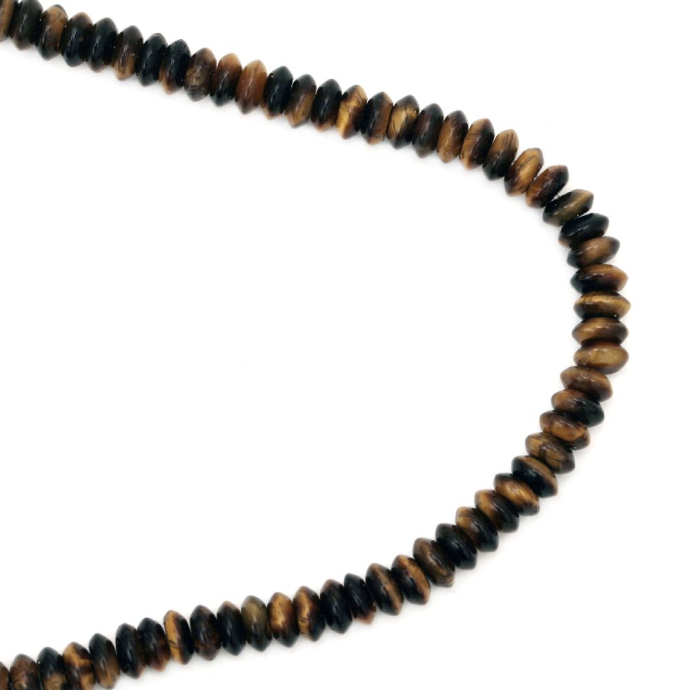 TIGER'S EYE Abacus Beads Strand 6.5x3 mm ~ 134 pieces