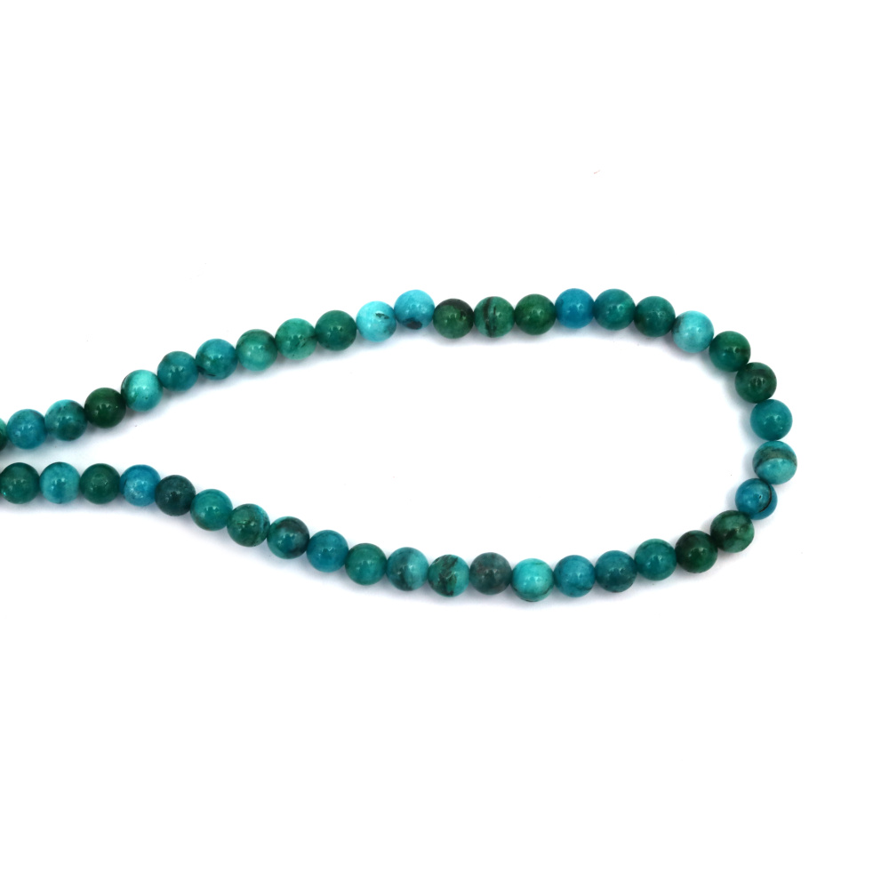String of Semi-Precious Stone Beads Imitation APATITE, Ball: 6 mm ~ 60 pieces