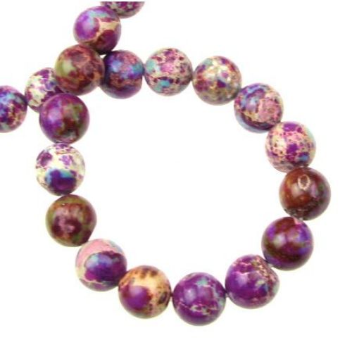 Gemstone Beads Strand, Regalite, Round, Dyed, Pink, 10mm, ~40 pcs