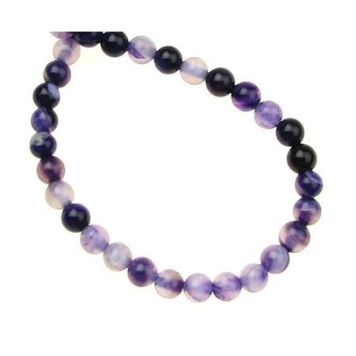 Natural Striped Agate Round Beads Strand, Dyed, Indigo 4mm ~ 92 pcs