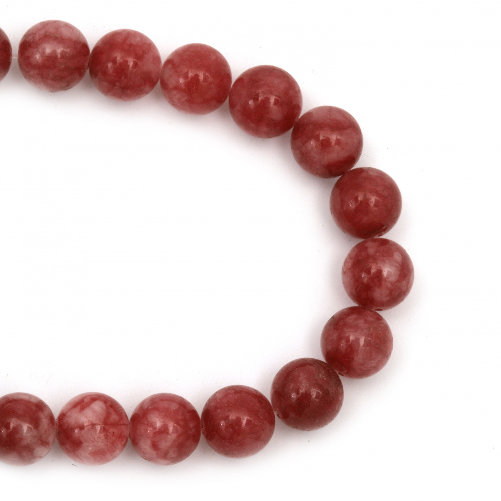 Natural Strawberry QUARTZ  Beads Strand / Balls: 10 mm ~ 38 pieces