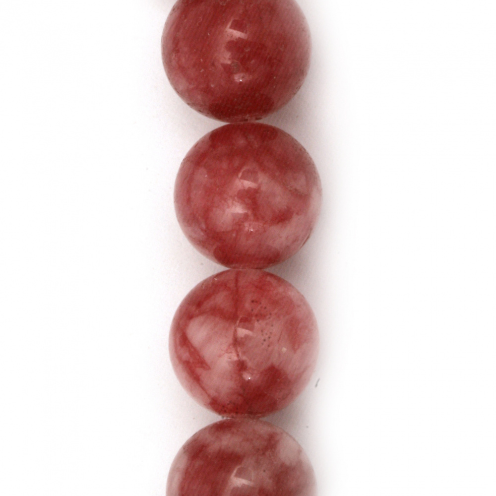 Natural Strawberry QUARTZ  Beads Strand / Balls: 10 mm ~ 38 pieces