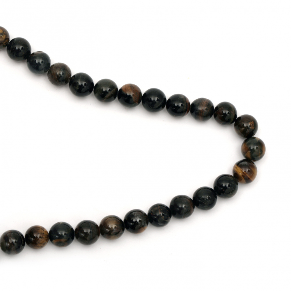 Grade "A" TIGER'S EYE Round Beads Strand 10 mm ~ 38 pcs