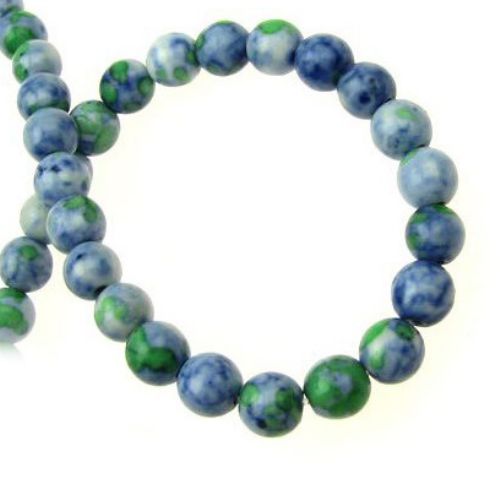 Gemstone Beads Strand, Synthetic Turquoise, Round, Purple, 6mm, ~66 pcs