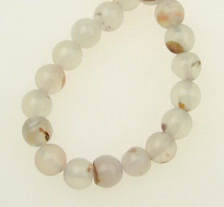Natural White Agate Round Beads Strand 6mm ~ 63 pcs