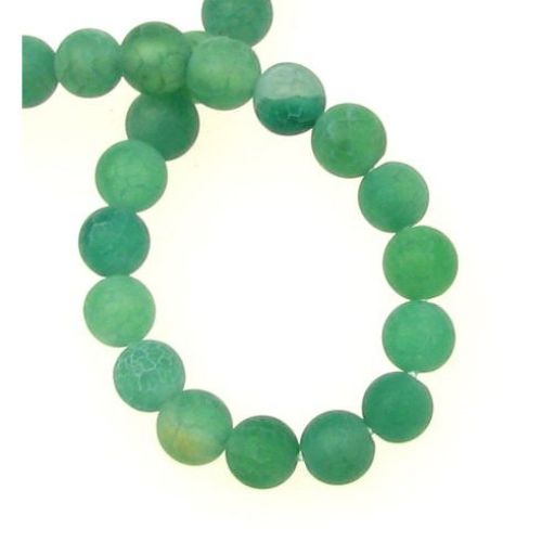 Gemstone Agate green ball matte 6 mm ± 65 pieces
