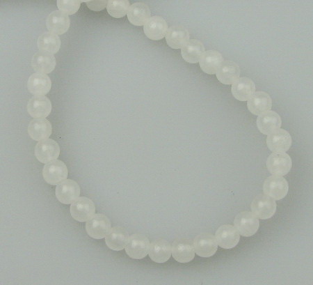 Margele Cuart MILK Perle de șnur de 4 mm din piatră semiprețioasă ~ 100 bucăți