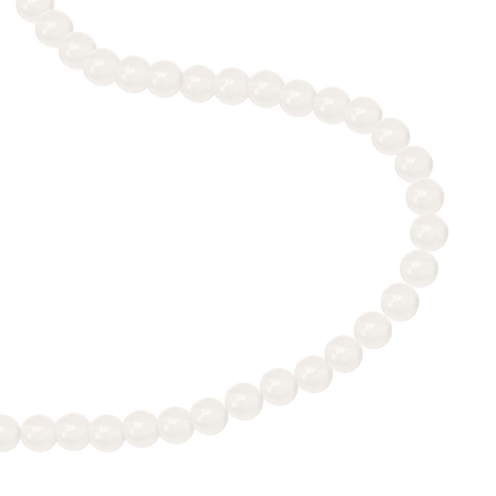 MÂNCĂ Cuart MILK Perle de șnur de 6 mm din piatră semiprețioasă ~ 65 bucăți