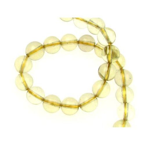 LEMON QUARTZ Round, Dyed, Naturale Gemstone Beads Strand10mm ~ 39 Pieces