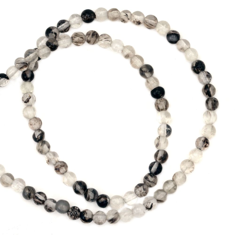 QUARTZ bead 4 mm string beads semi-precious stone ~ 96 pieces