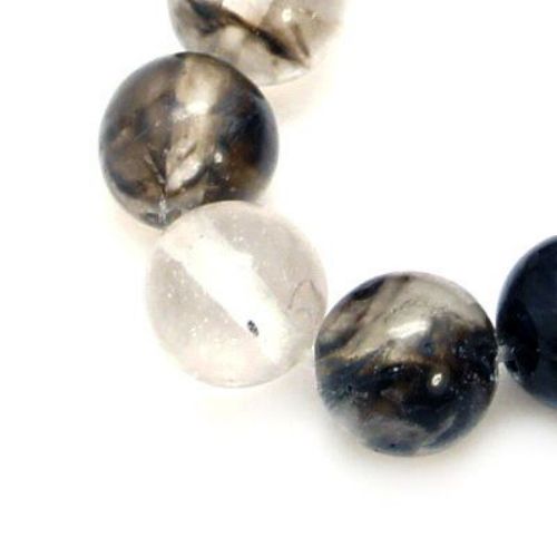 Quartz 10 mm String Beads Semi-precious stone, ball shaped   ~39 Pieces