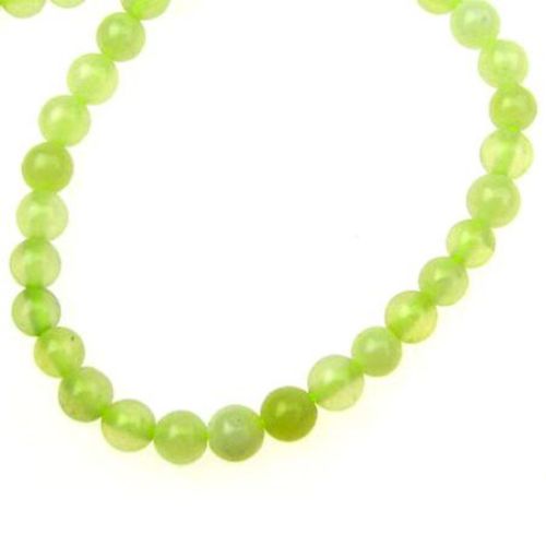 Gemstone Beads Strand, Natural Jade, Round, Green, 4mm, ~100 pcs