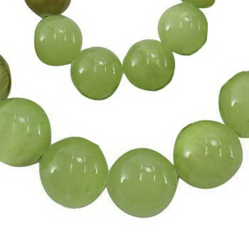 Gemstone Beads Strand, Natural Jade, Round, Green, 10mm, ~40 pcs