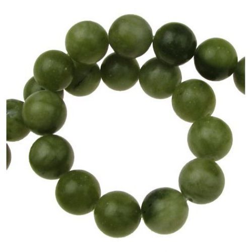 Gemstone Beads Strand, Jade, Round, 12mm, ~33 pcs