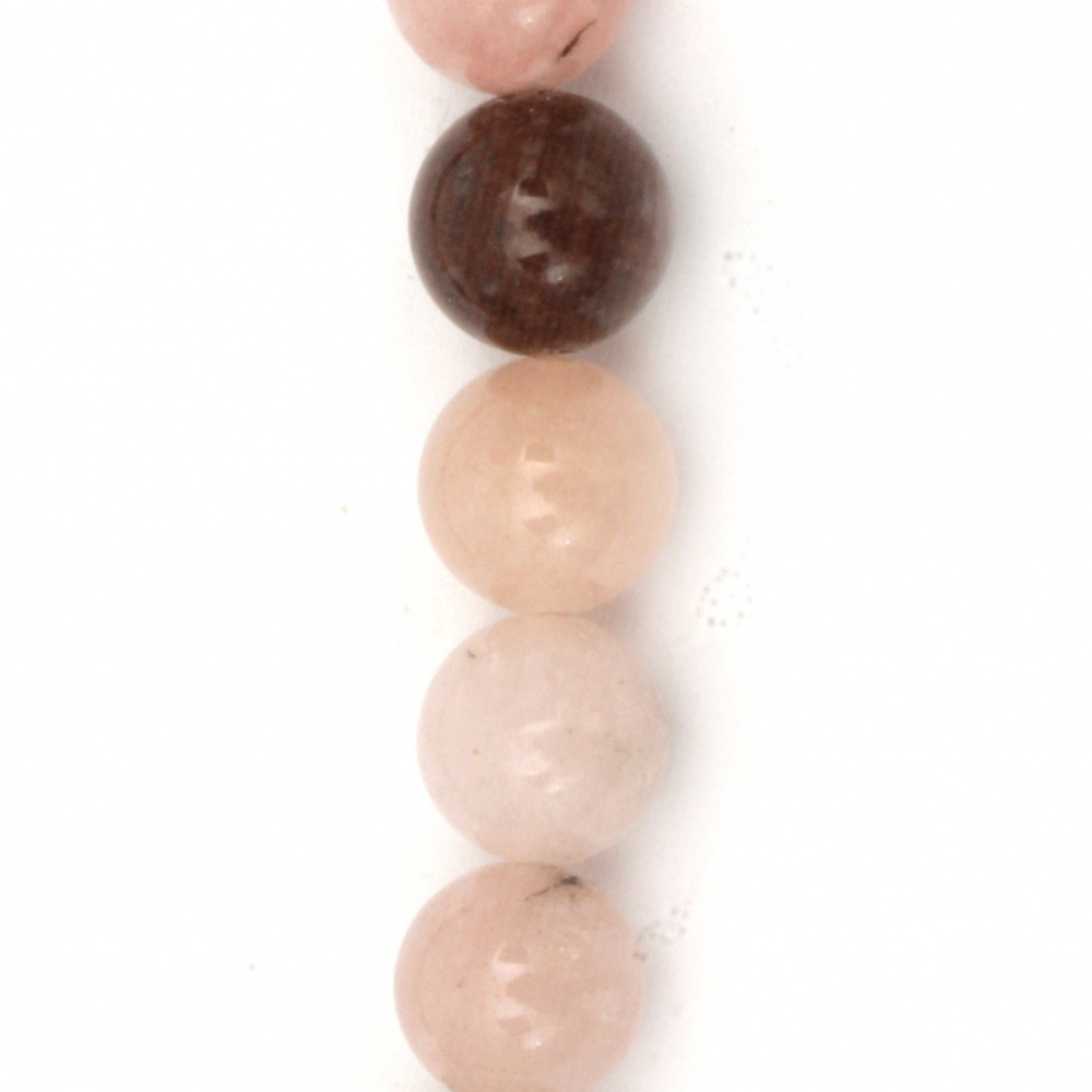 Χαλαζίας ρουτιλίου στρόγγυλη ημιπολύτιμη πέτρα 8 mm ροζ~ 47 τεμάχια