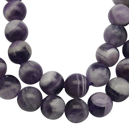 String beads semi-precious stone AMETIST ball 10 mm ~ 38 pieces