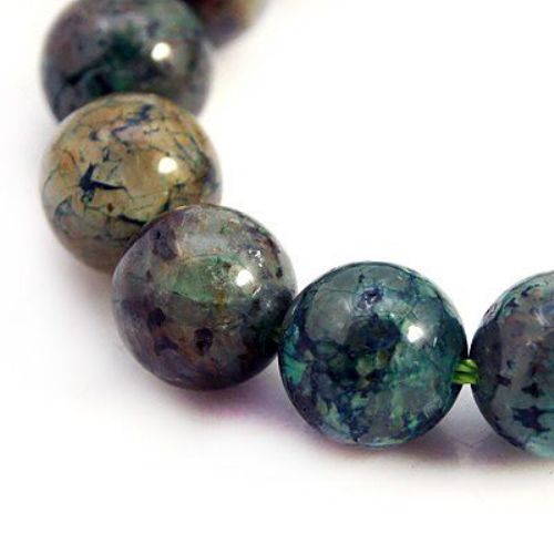 Gemstone Beads Strand, Chrysocolla, Round, Grade A, 8mm, ~38 pcs