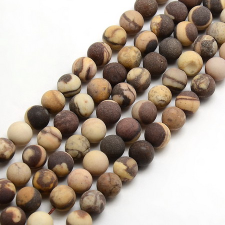 Perle de coarde Semiprețioase piatră Jasp Australia Perle mat 8mm ~ 49 bucăți