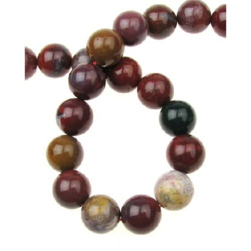 String beads semi-precious stone JASPER, ball 12 mm ~ 33 pieces