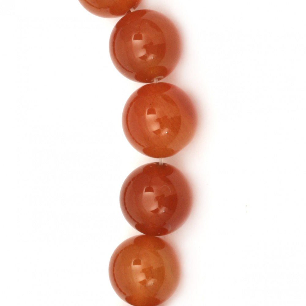 Gemstone Agate cracked orange ball16 mm ~ 22 pieces