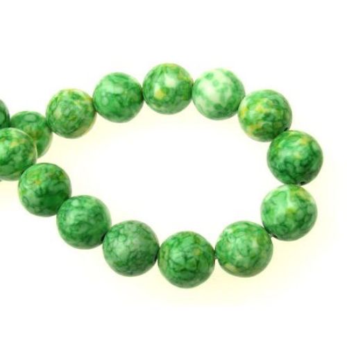 Gemstone Beads Strand, Synthetic Turquoise, Round, Colorful, 12mm, ~32 pcs