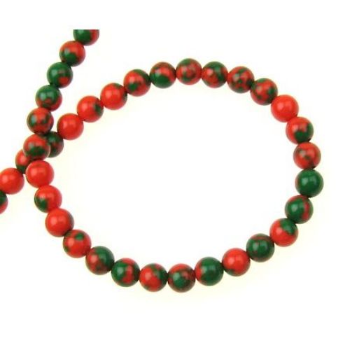 Gemstone Beads Strand, Synthetic Turquoise, Round, Colorful, 4mm, ~95 pcs