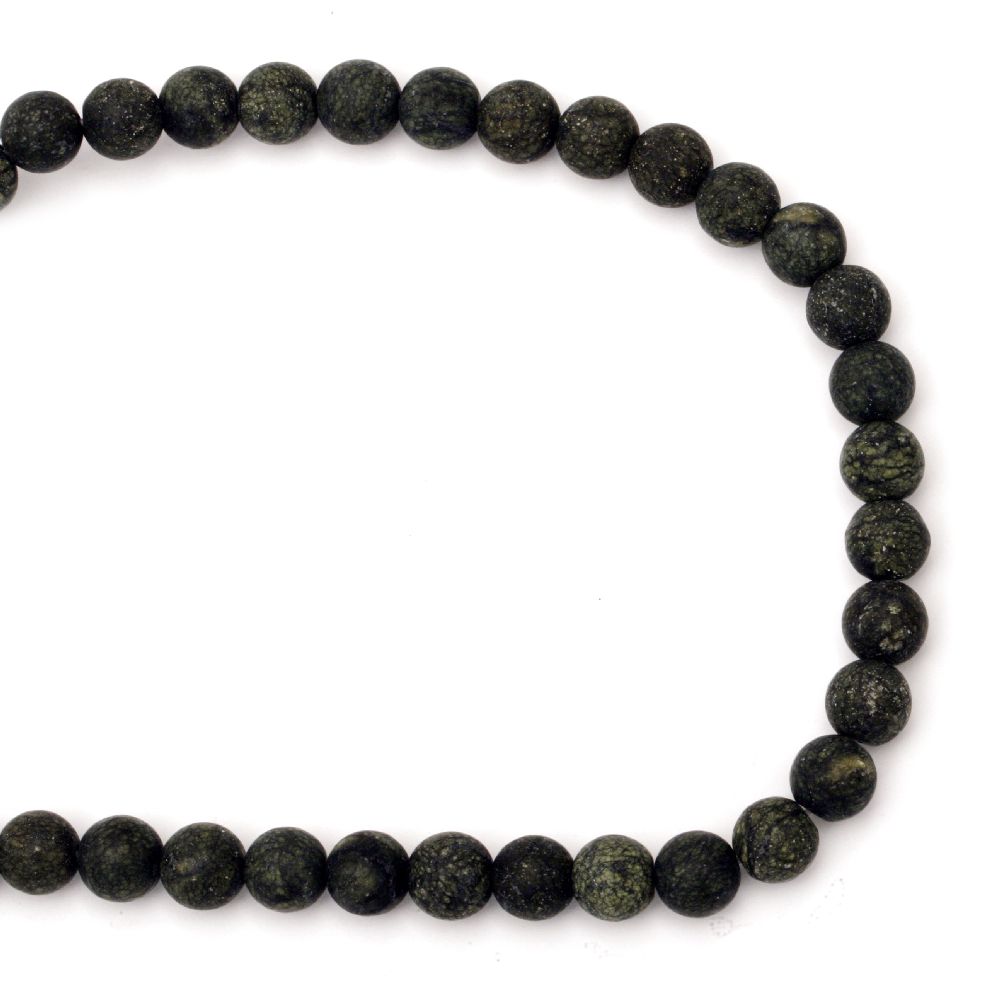 Perle de coarde Semi Prețioase Piatră Zmeevik Bila 10mm ~ 38 bucăți
