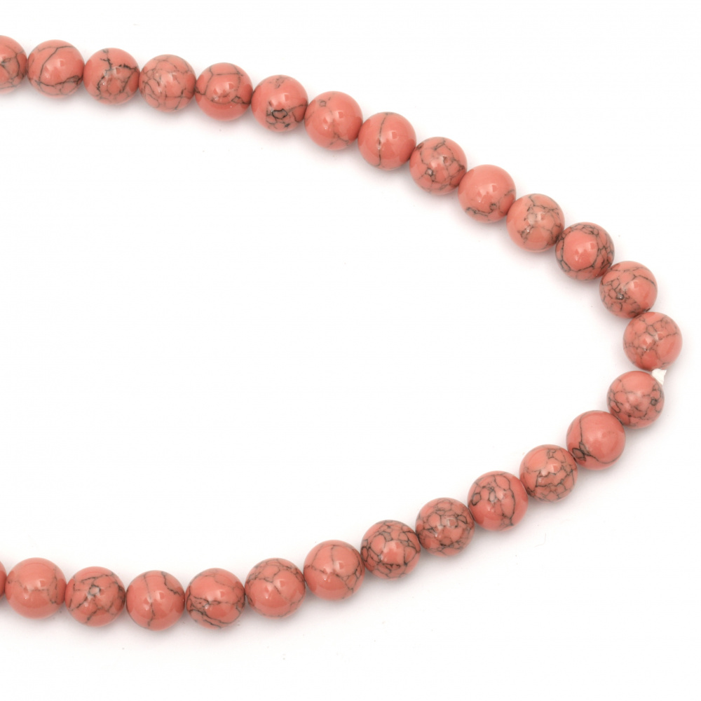 Perle de coarde semiprețioase piatră HWOLIT bile de coral de culoare 12mm ~ 34 bucăți