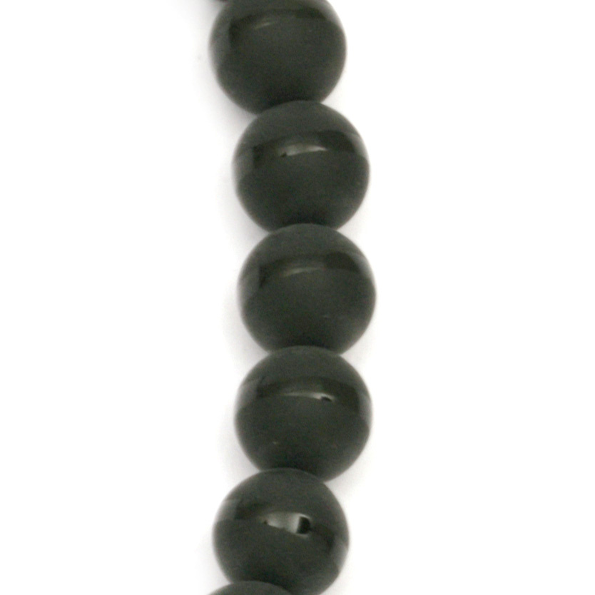 Gemstone ONYX black painted matte ball 10 mm ~ 38 pieces