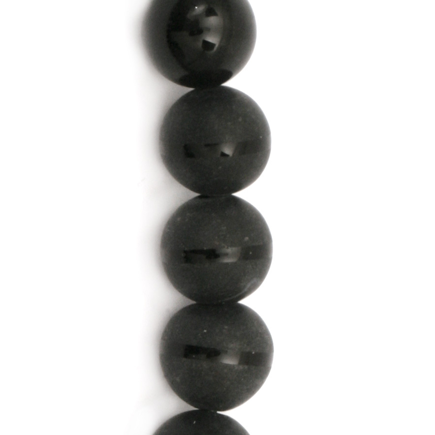Gemstone ONYX black painted matte ball 14 mm ~ 28 pieces