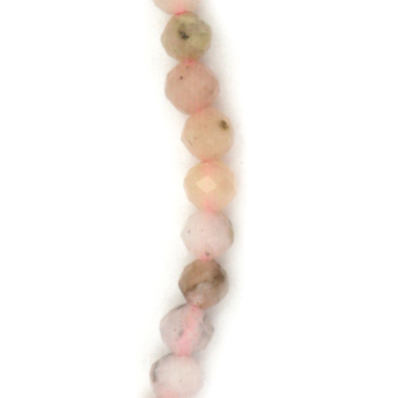 Tiny Faceted Semi-precious Stone Beads String / ASSORTED QUARTZ, Ball: 2 mm  ~ 175 pieces