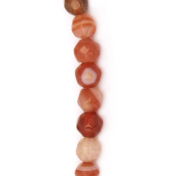 Sir margele piatră semiprețioasă  AGAT portocaliu bila  fetate  4 mm ~ 93 bucăți