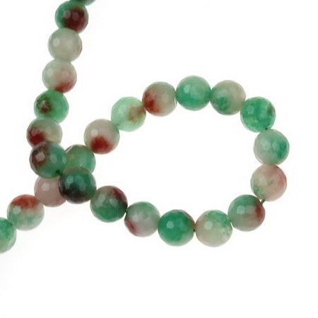 String Colored Semi-precious Stone Beads Strand / AGATE, MIX, 10 mm ± 38 pieces