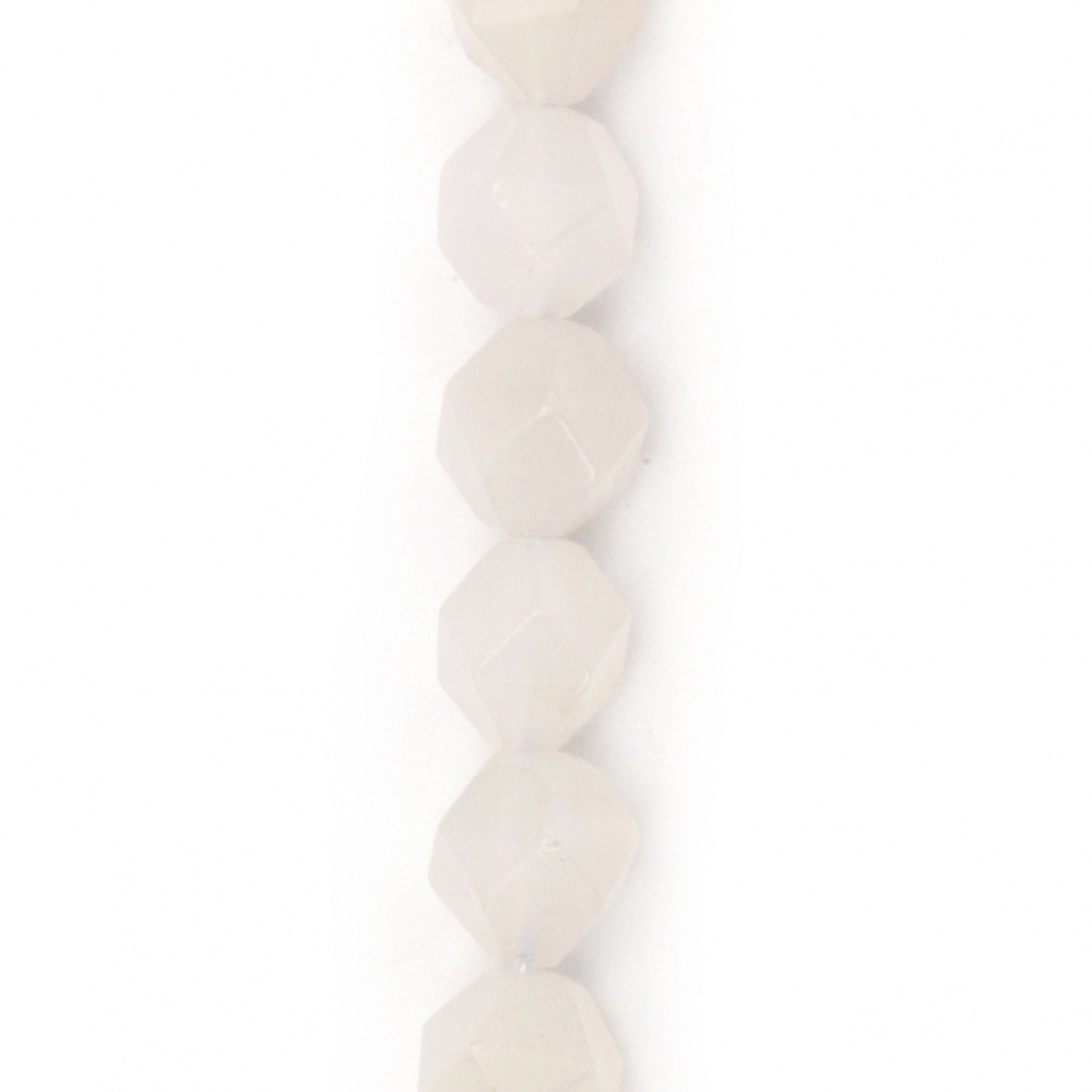 Margele de sfoară piatră semiprețioasă Margele AHAT WHITE fațetată 10 mm ~ 39 bucăți