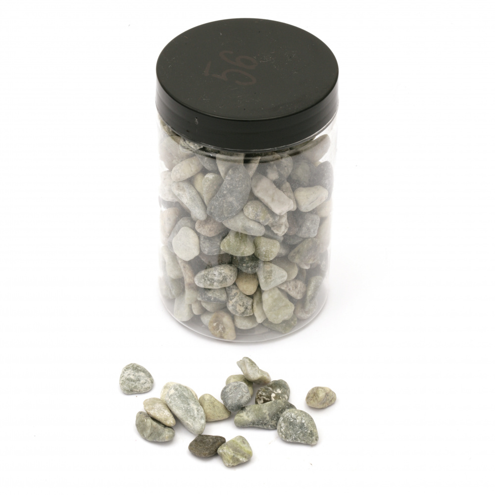 Natural stone without hole 10~25x10~15 in jar ~ 380 grams