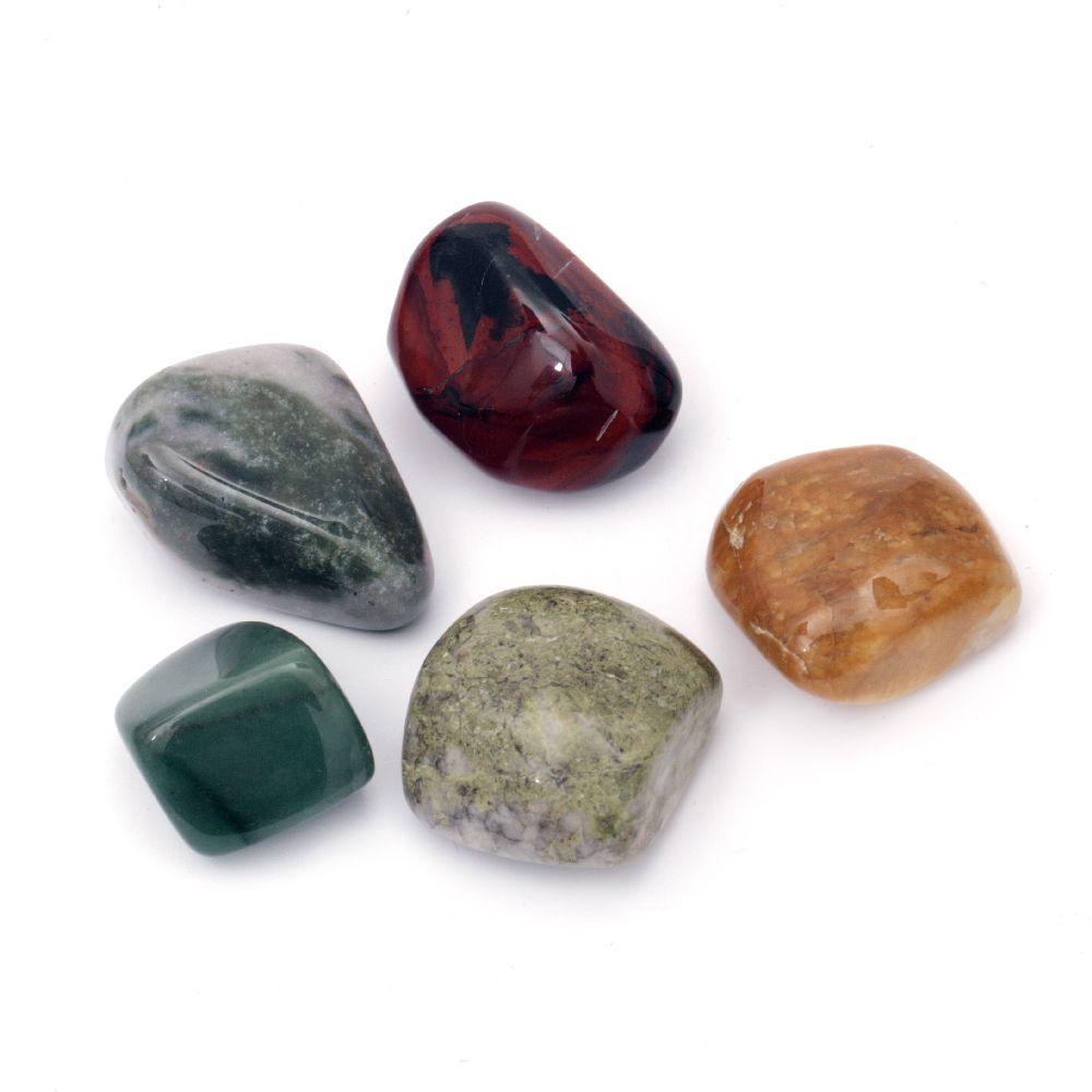Естествен камък АСОРТЕ без дупка 25~53x20~42x12~28 мм - 1 брой