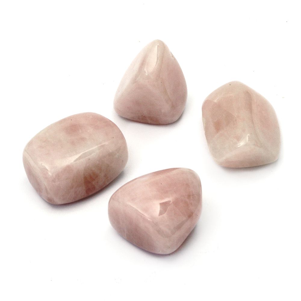 Φυσική πέτρα Ροζ Χαλαζία χωρίς τρύπα 25 ~ 53x20 ~ 42x12 ~ 2 mm τρύπα 1,5 mm -1 τεμάχιο