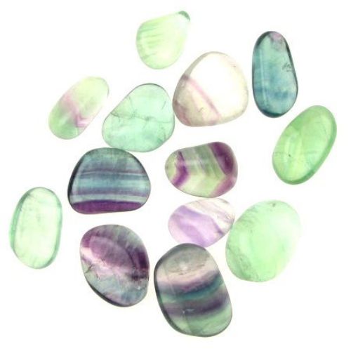 FLUORITE natural stone, without hole 15-37 mm 