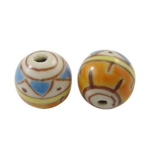 Porcelain beads 14 mm MIX