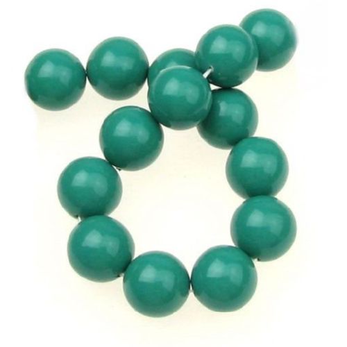 String Ball-shaped Porcelain Beads, 12 mm, Turquoise ~ 33 pieces