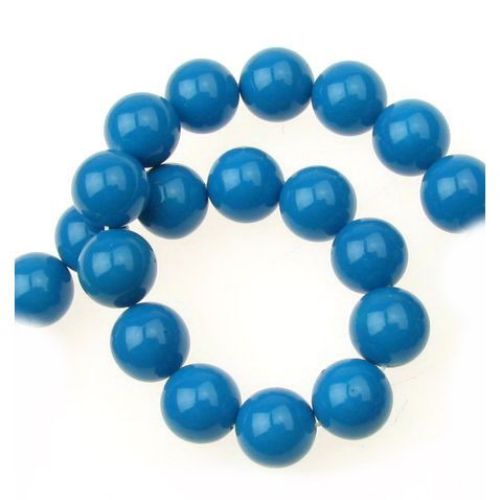 Naziz porțelan pictat 10 mm albastru ~ 39 bucăți