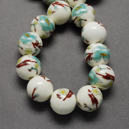 Porcelain beads  12 mm