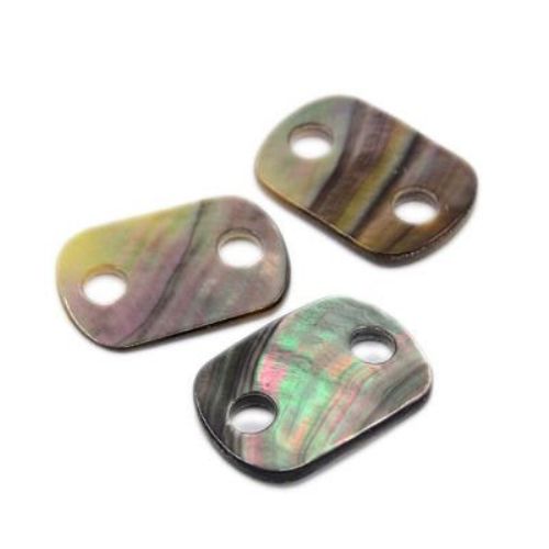 Beads mother of pearl tile 27x19x2 hole 5 mm MIX - 1 piece