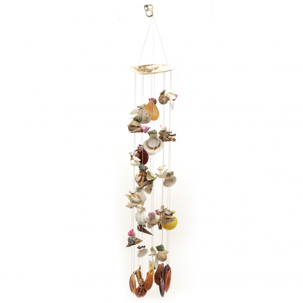 Wind bell made of mussels and shells 700 mm,for decoration 