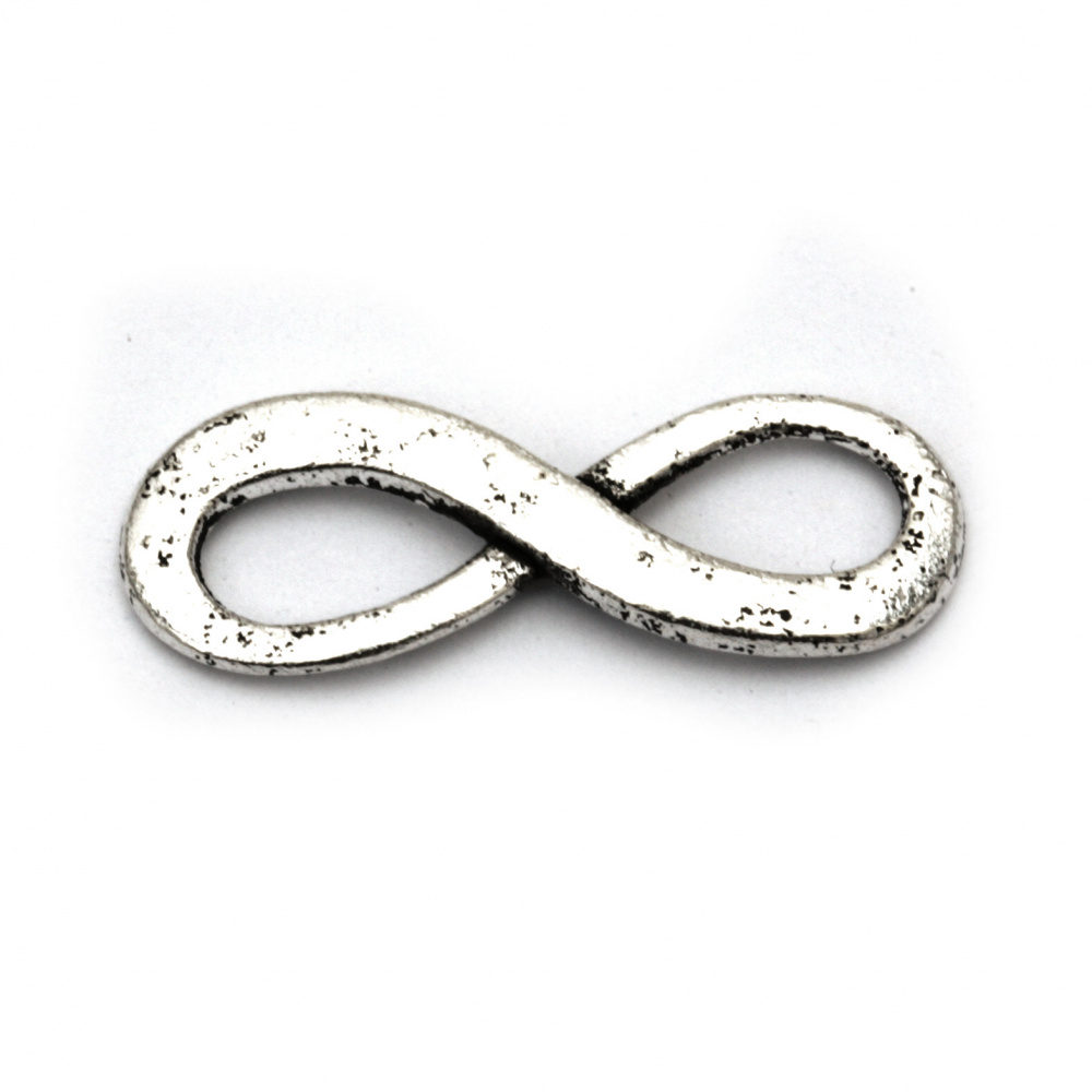 Connecting element metal infinity 23x8.5x1 mm color antique silver -10 pieces