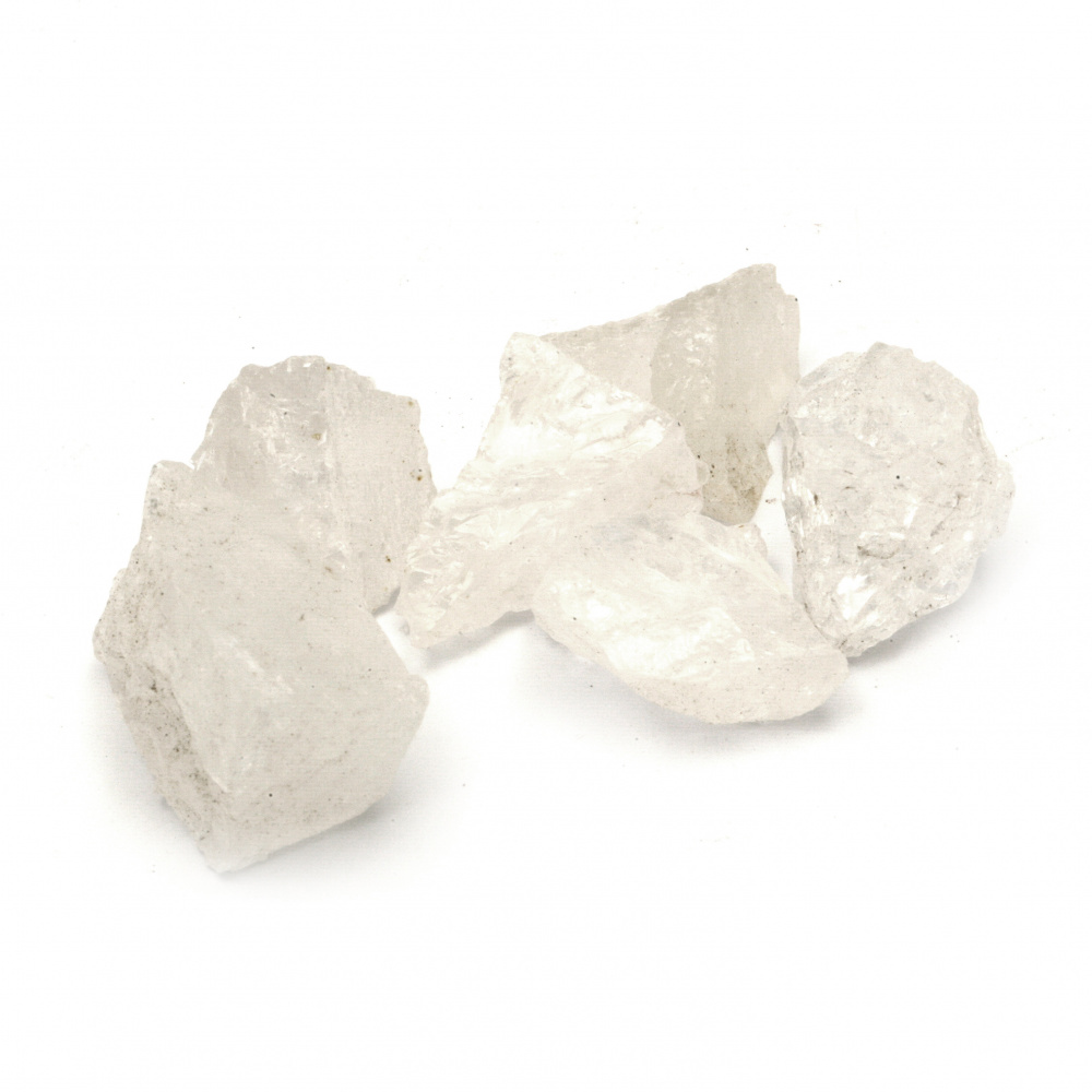Χαλαζίας Φυσική πέτρα χωρίς τρύπα 19 ~ 42x17 ~ 30x10 ~ 16 mm -100 γραμμάρια