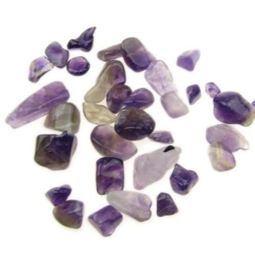 Естествен камък АМЕТИСТ без дупка 5±8 мм -20 грама
