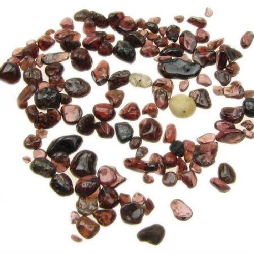 Natural Garnet Gemstones, no hole 3 ~ 5 mm - 50 grams