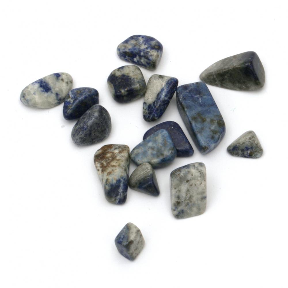 Естествен камък ЛАПИС ЛАЗУЛИ без дупка 7~12x8~20 мм - 50 грама